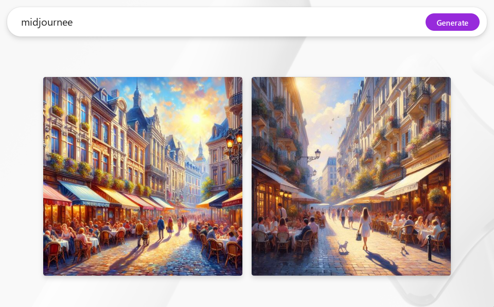 Screenshot of an online image generator