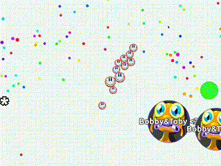 video of agar.io with cells eating smaller cells