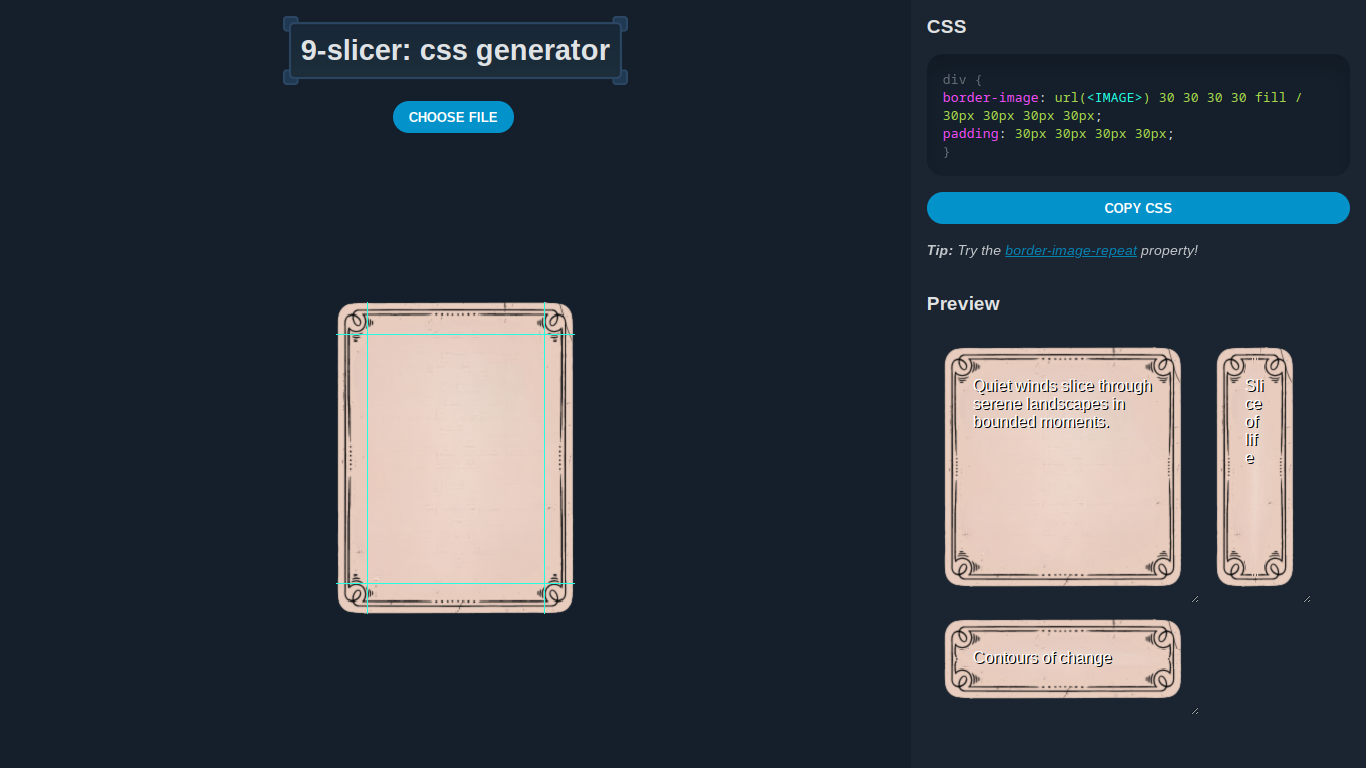 screenshot of 9-slicer